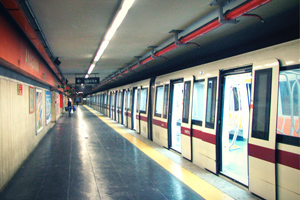 El metro en roma